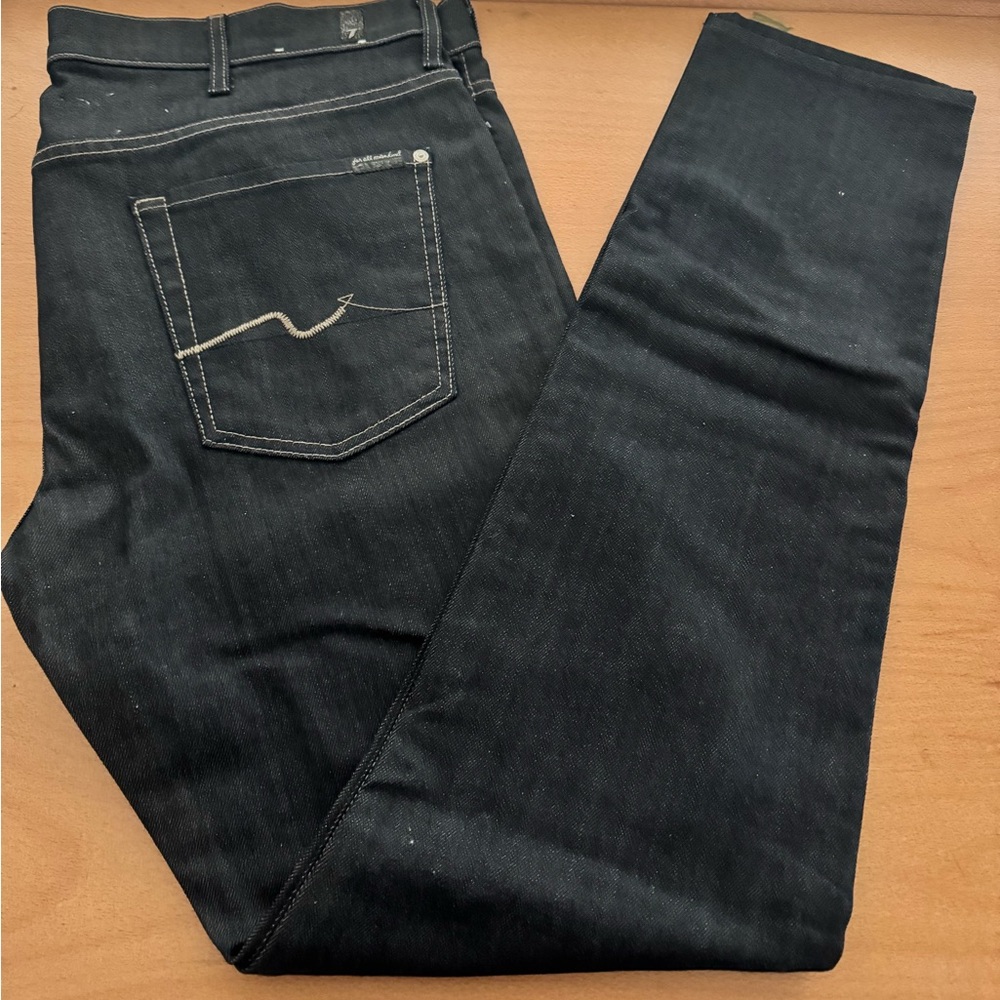 Mens dark denim jeans. 7 for mankind size 40